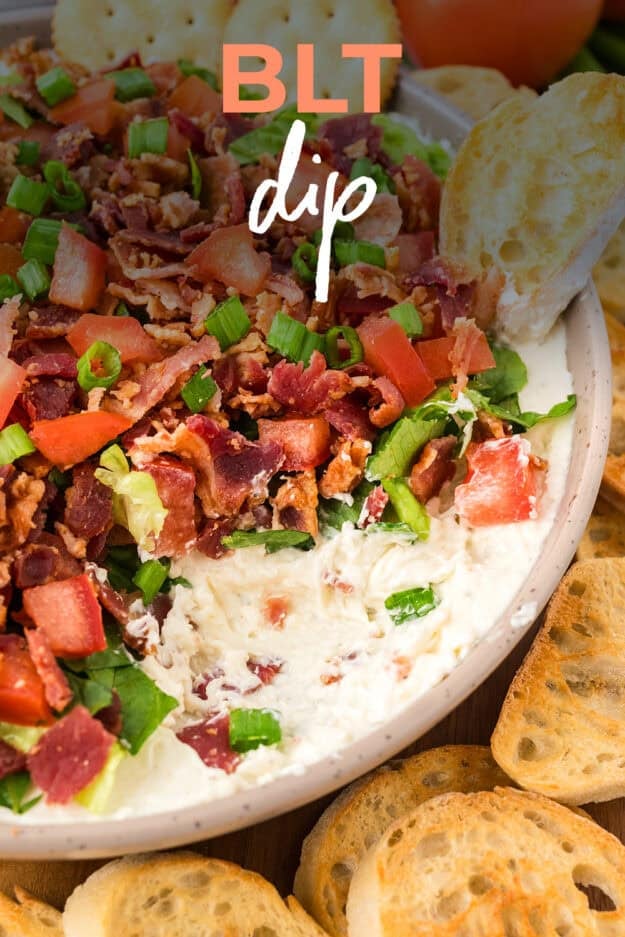 BLT dip in pie plate.