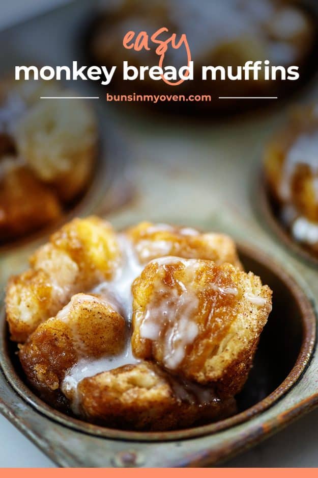 monkey bread muffin in vintage muffin tin.