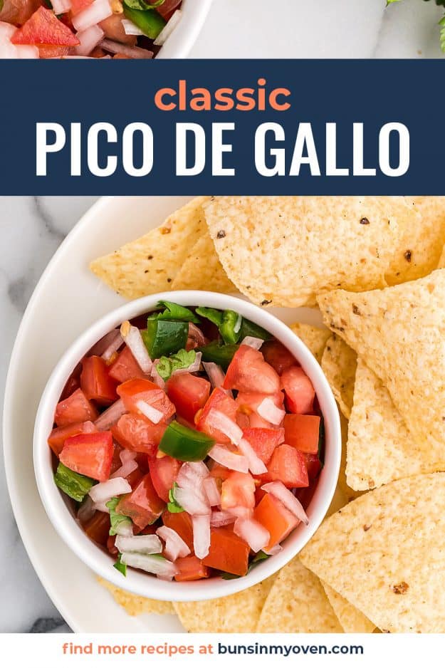 pico de gallo in bowl surrounded by chips.