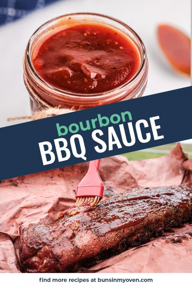 collage of bbq sauce images with text for Pinterest.