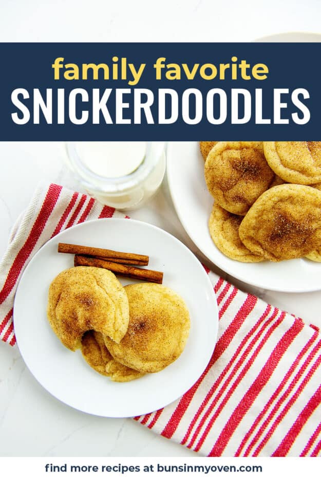 snickerdoodle recipe without cream of tartar on white plate.