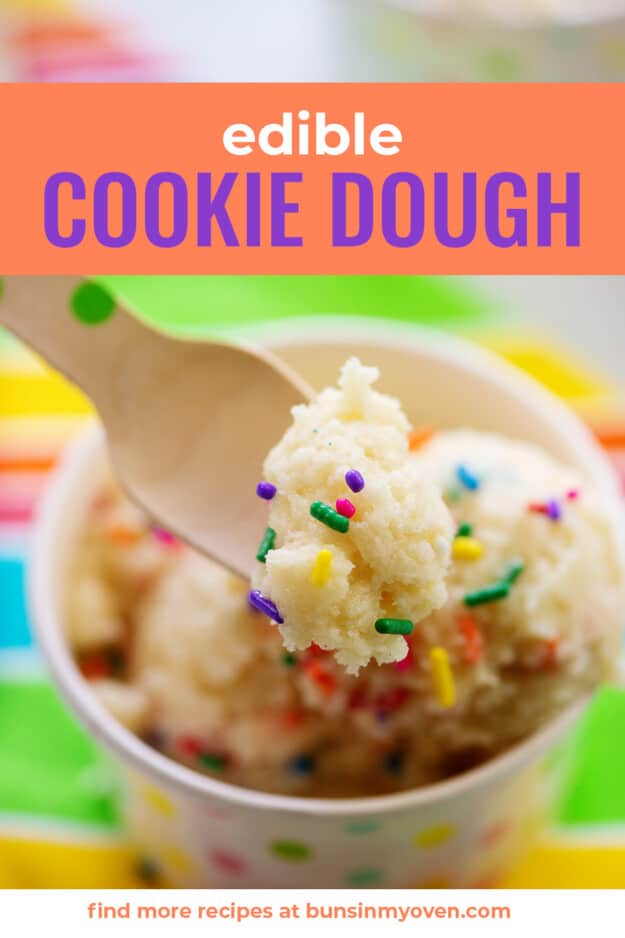 spoonful of edible sugar cookie dough.