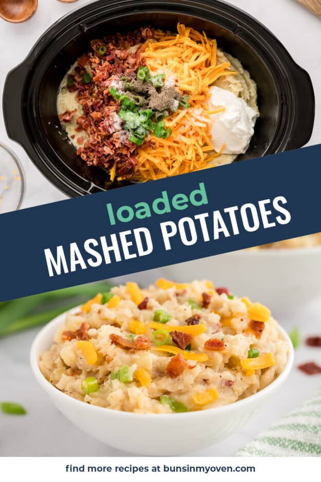 Collage of loaded mashed potato images.