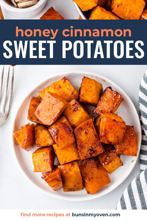 sweet potatoes on white plate.