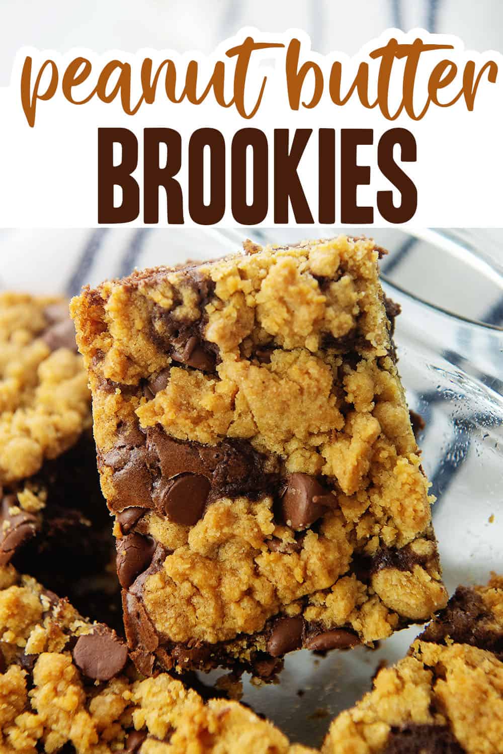 peanut butter broookies with text for Pinterest.