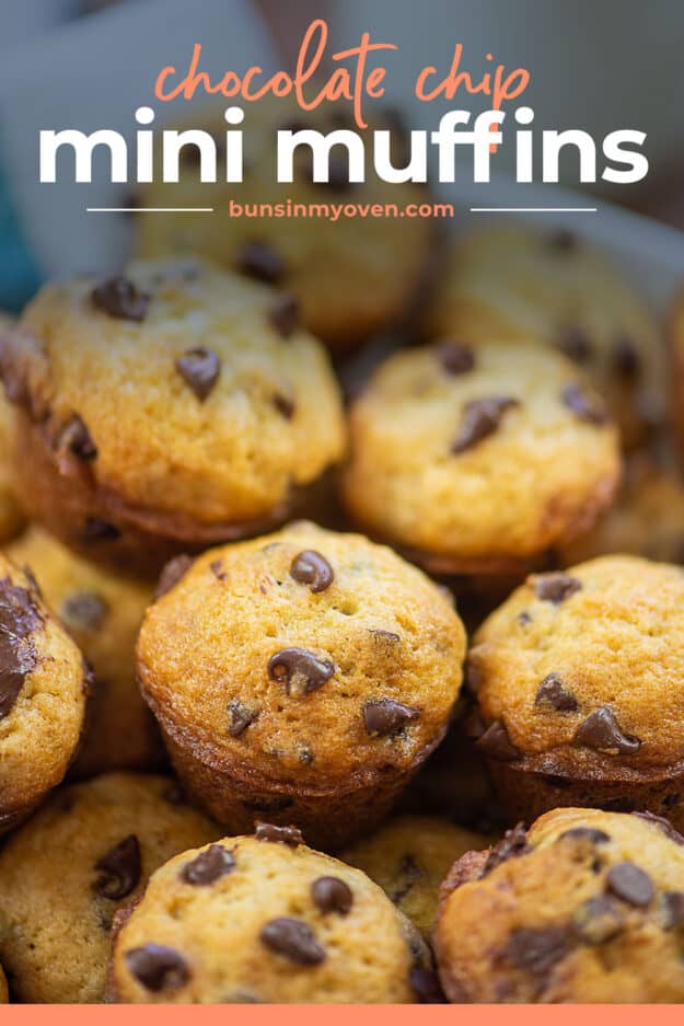 pile of muffins with text for pinterest.