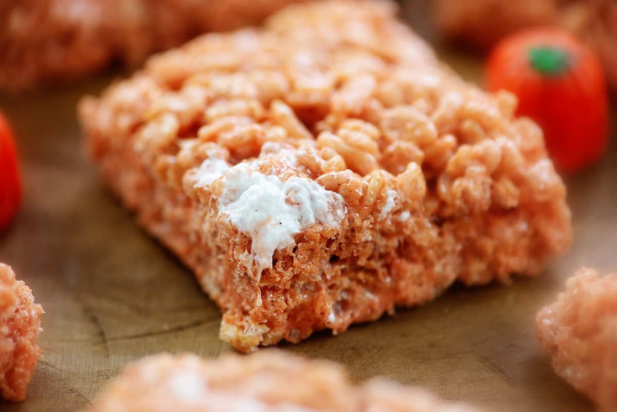 Pumpkin Rice Krispies Treats