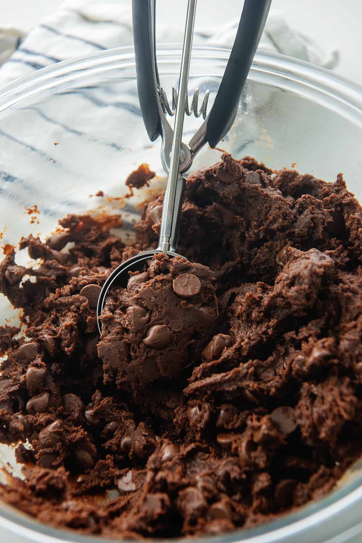 scoop of chocolate cookie dough.