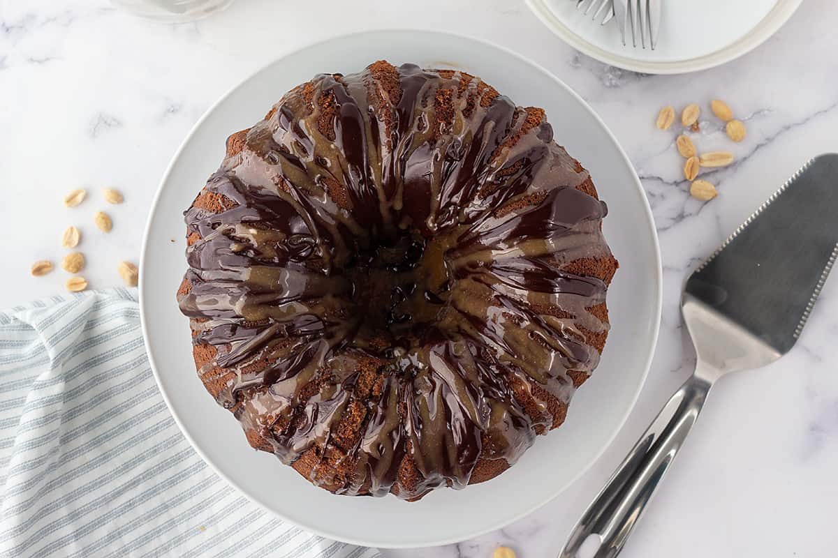 Chocolate Peanut Butter Bundt Cake