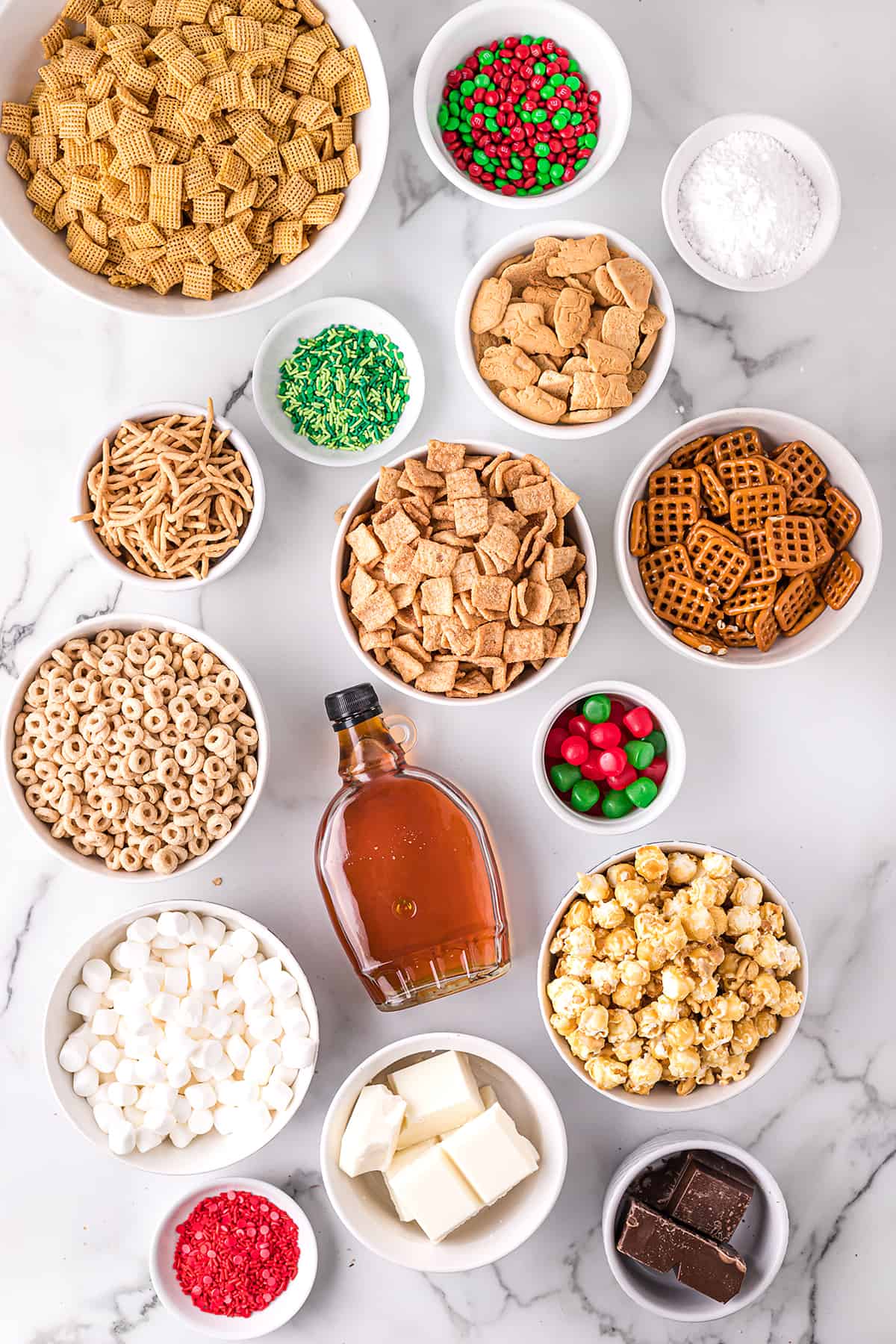 ingredients for buddy the elf chex mix.
