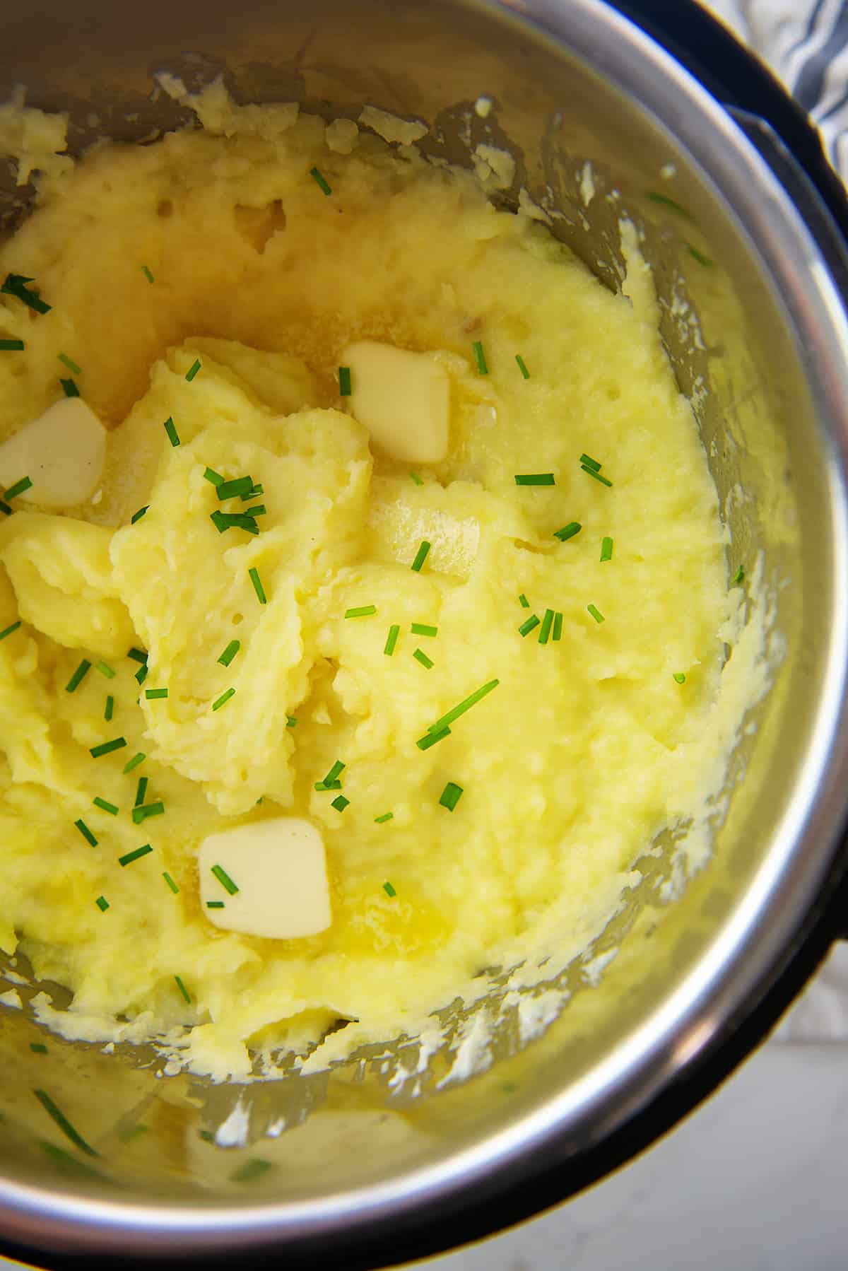 mashed potatoes in Instant Pot.