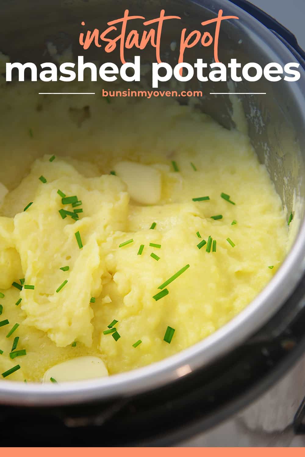 pressure cooker mashed potatoes with text for pinterest.