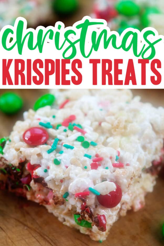 rice krispies treat with text for PInterest.
