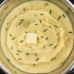 Mashed potatoes in pressure cooker.
