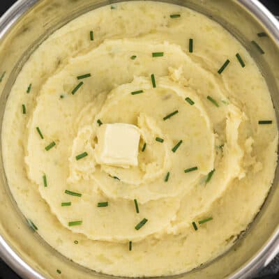 Mashed potatoes in pressure cooker.