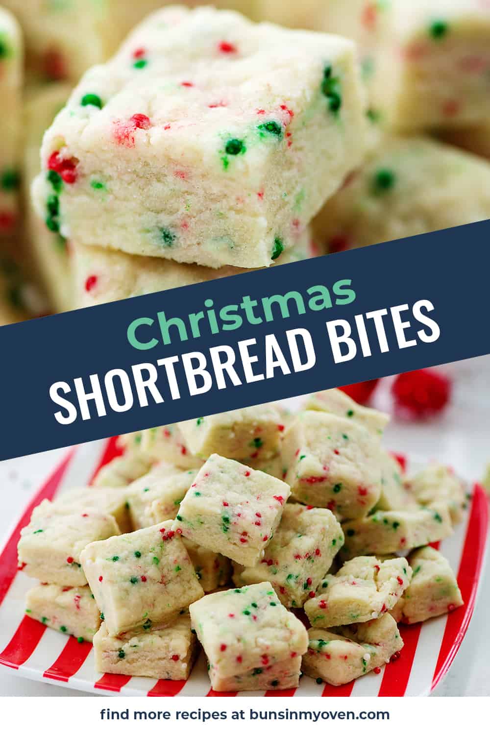 collage of shortbread cookies with text for Pinterest.
