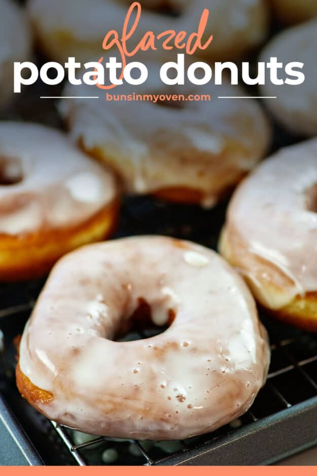 glazed donuts on pan.