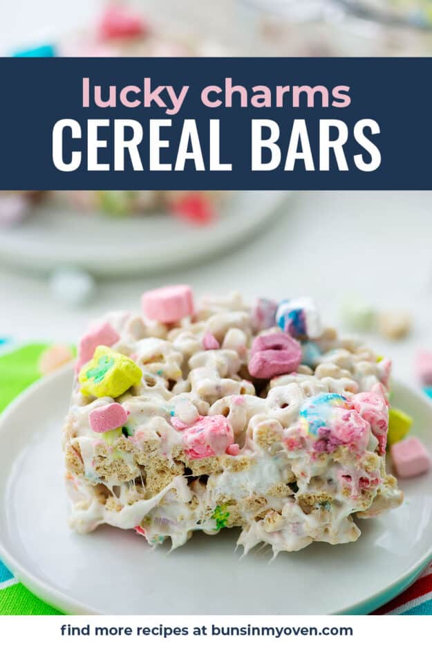 cereal bars on white plates.