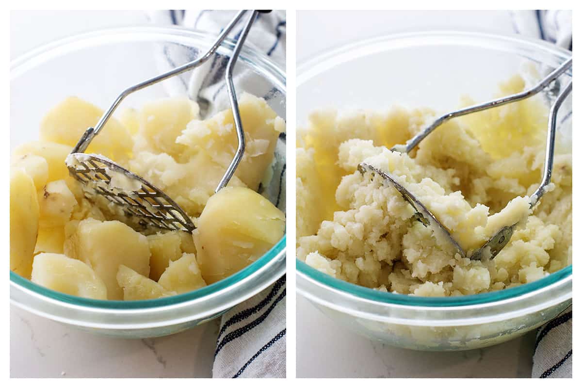mashed potatoes in bowl.
