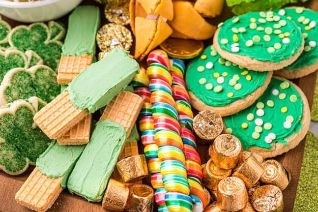 vanilla wafers on snack board.