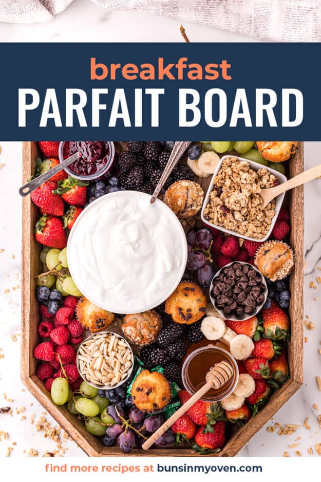 overhead view of parfait board