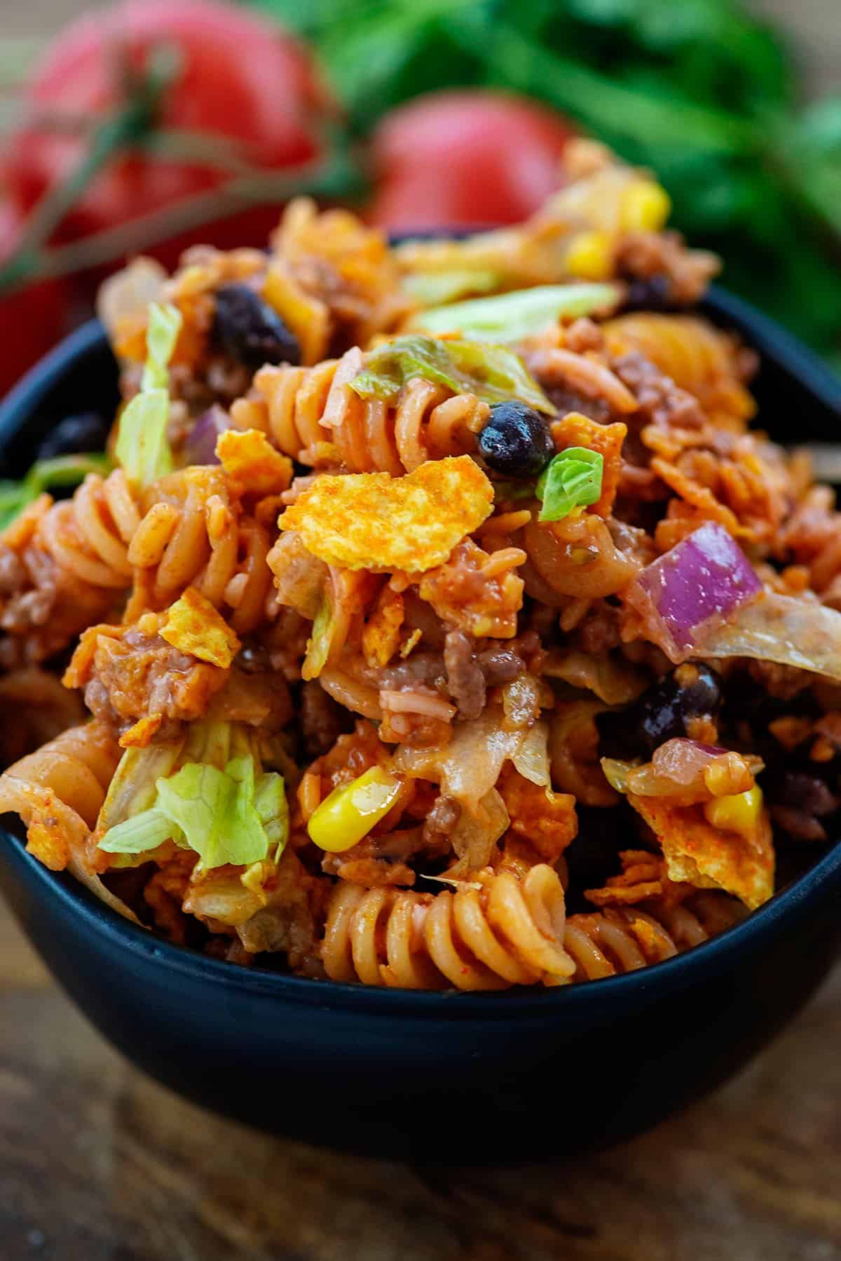 Taco Pasta Salad Recipe | Buns In My Oven