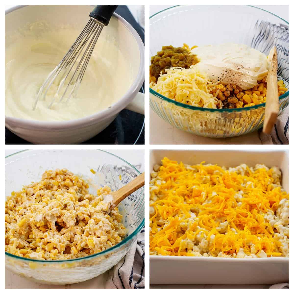 how to make cream cheese corn casserole collage.