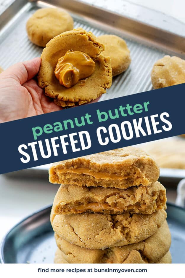 collage of peanut butter cookie images.