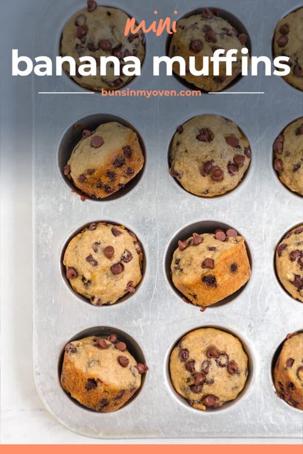 Muffins in tin with text for pinterest.