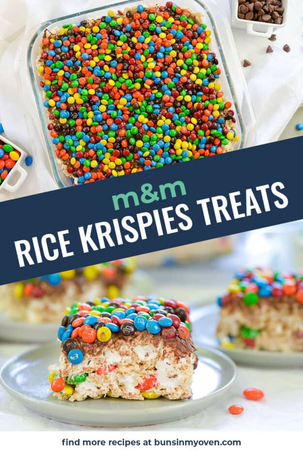 collage of rice krispies treats.