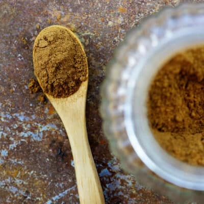 homemade pumpkin pie spice in jar.