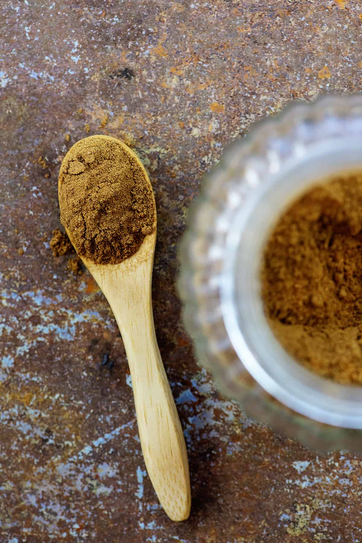 homemade pumpkin pie spice in jar.