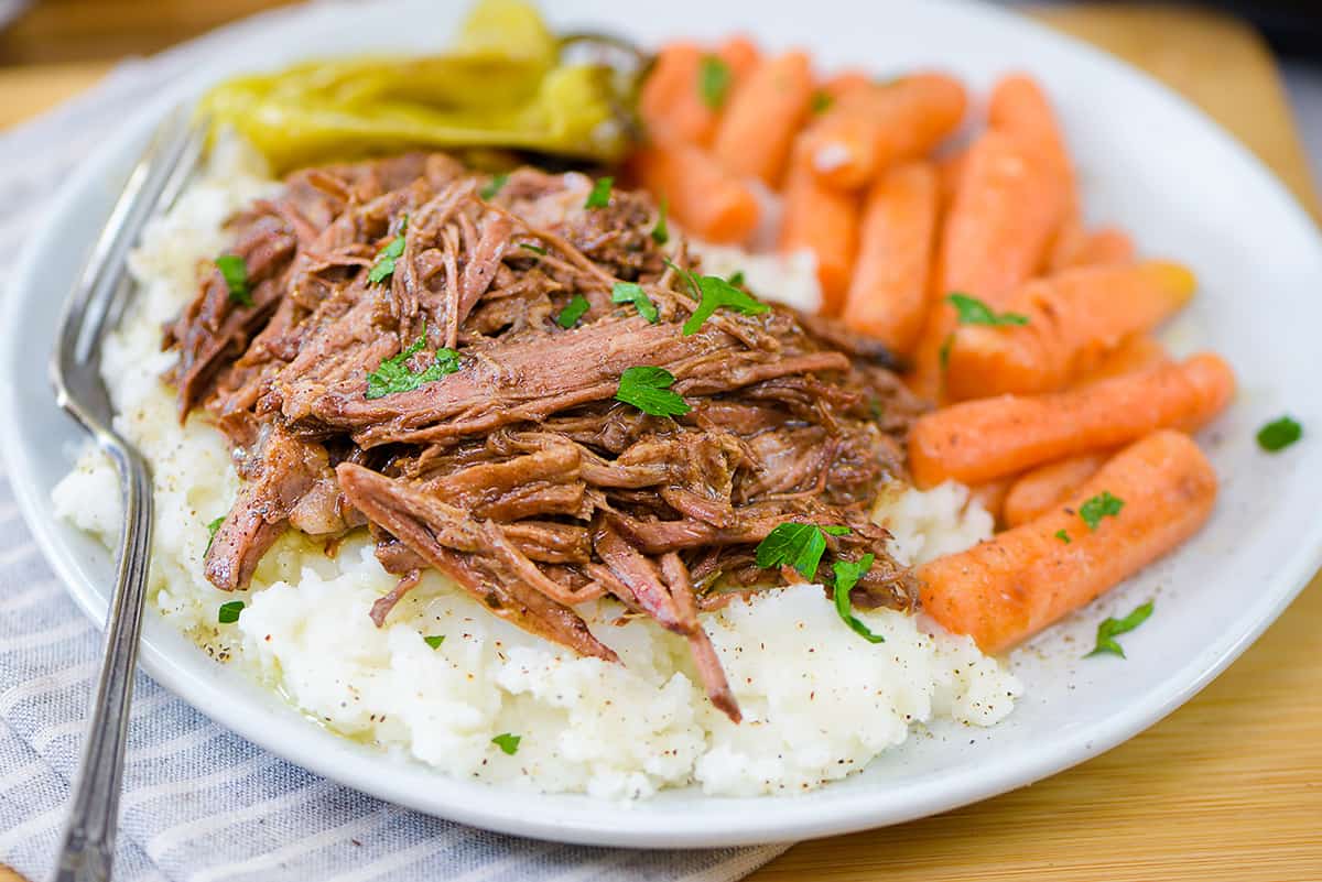 Mississippi Pot Roast {Crock Pot, Oven, Instant Pot} - The Seasoned Mom