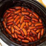 Lil smokies in crockpot.