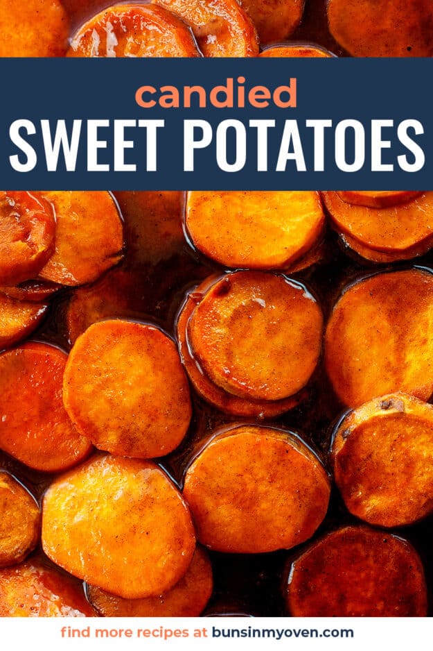 sweet potatoes piled together with text for pinterest.