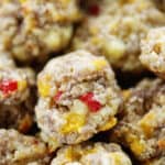 Sausage balls piled together.
