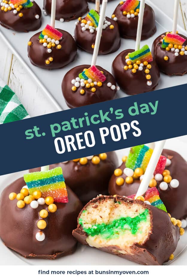 St. Patricks Day Treat Box, , 5 Cake Pops, 1 Cakesicle, 1 Rice Krispies,  Gold Nugget Oreos, Rainbow Candy Skewer, Party 