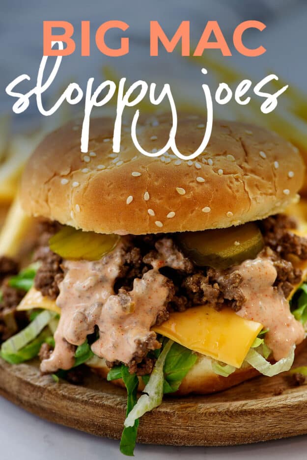 Sloppy joe topped with big mac sauce.