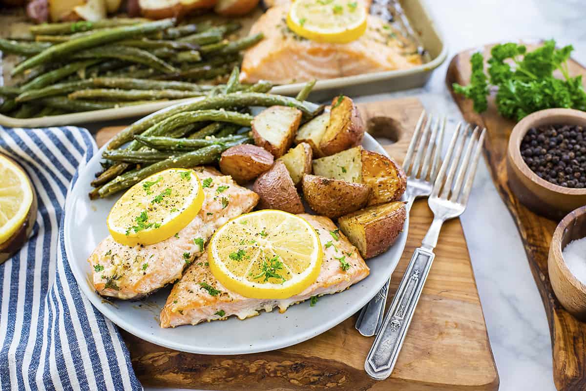 Sheet Pan Salmon with Green Beans & Potatoes