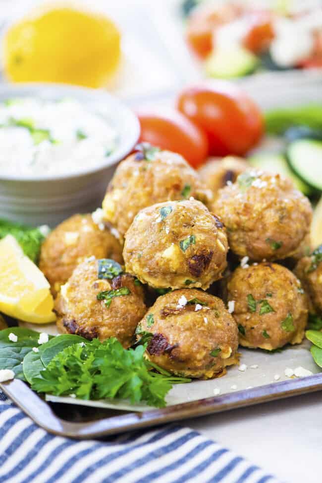 Greek Turkey Meatballs Recipe | Buns In My Oven