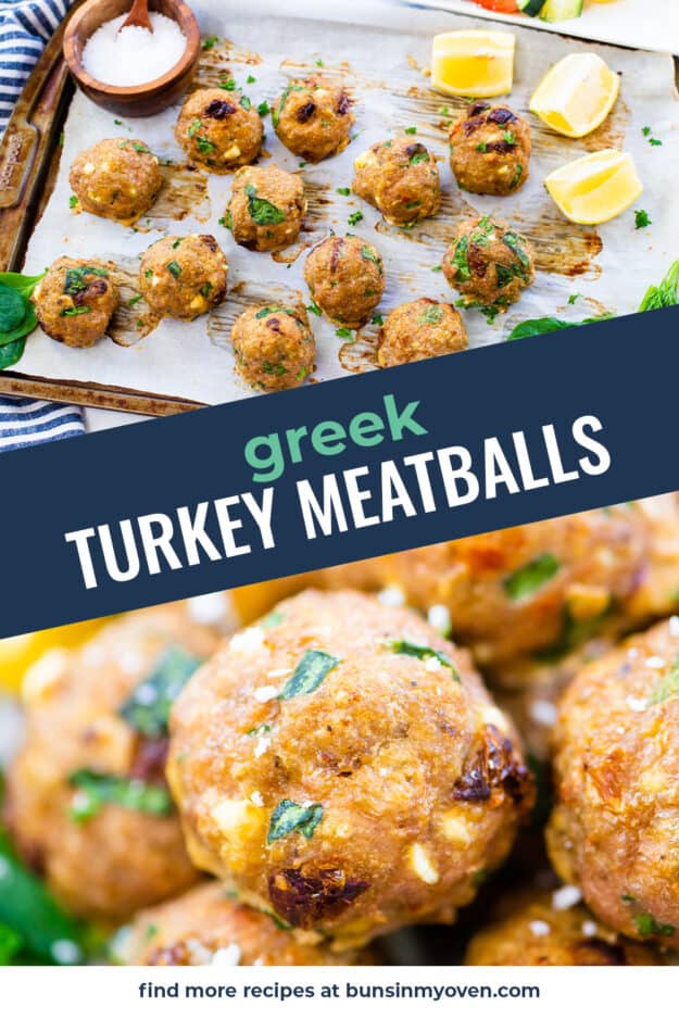 Collage of Greek meatball images.