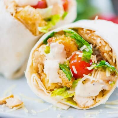 Chicken Wrap on plate.