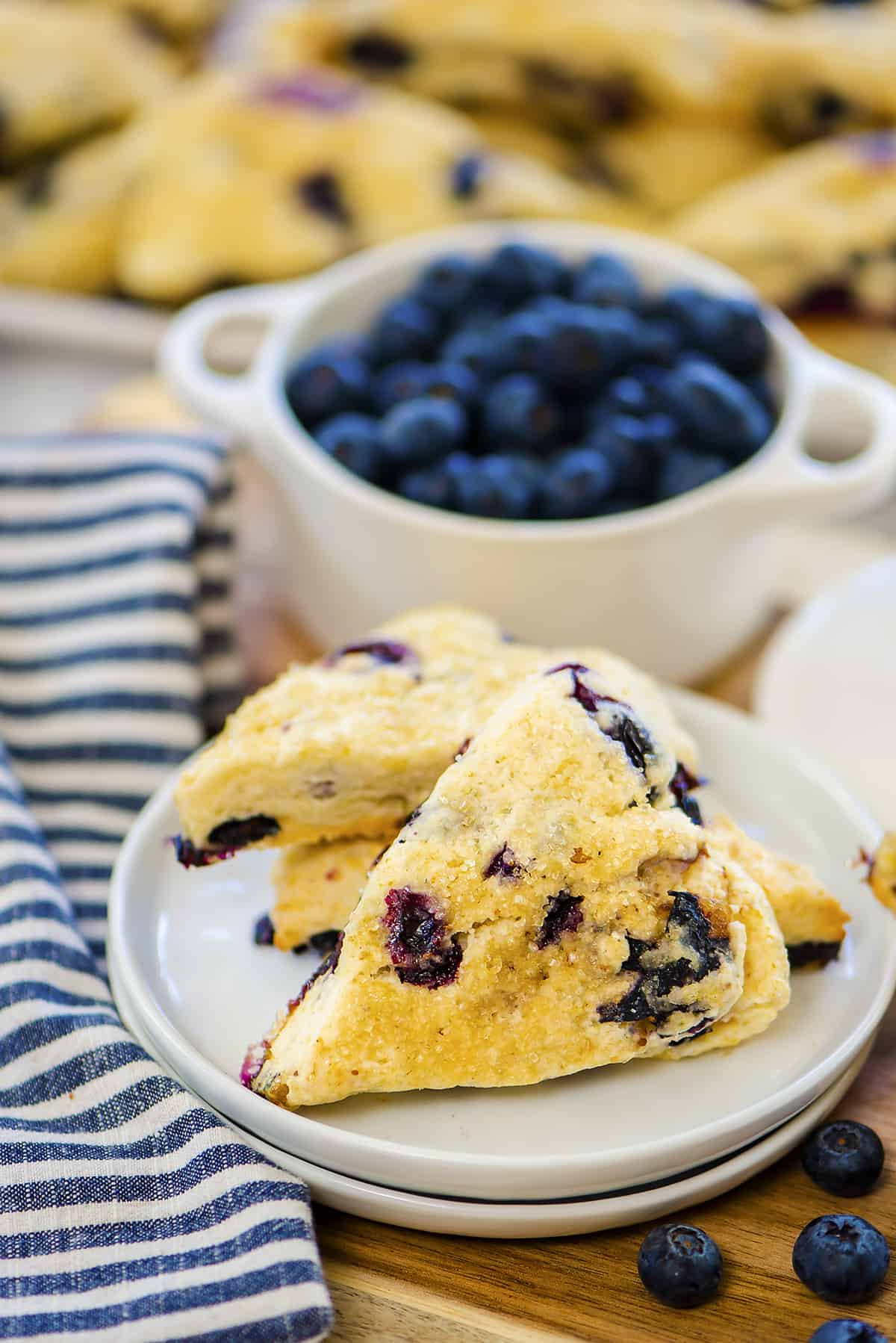 Scones on plate.