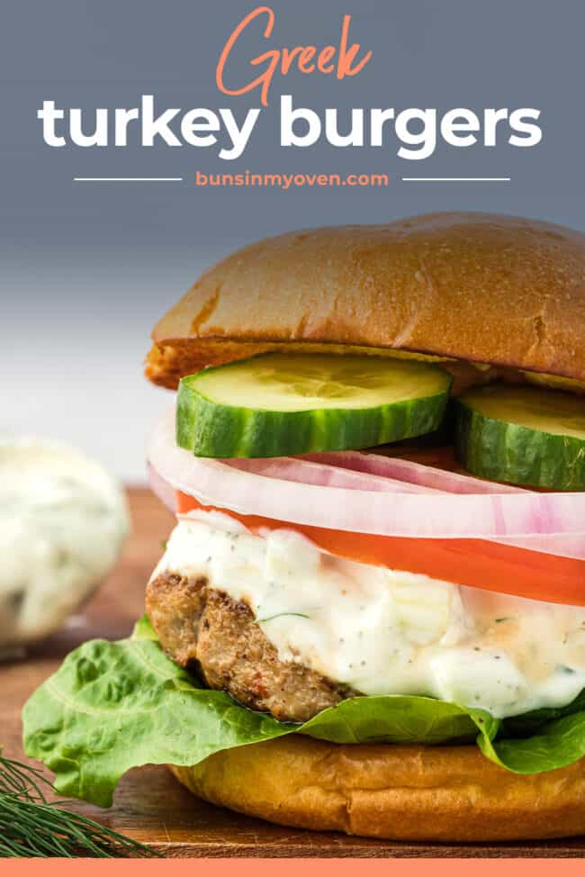 Spinach & Feta Greek Turkey Burgers | Buns In My Oven