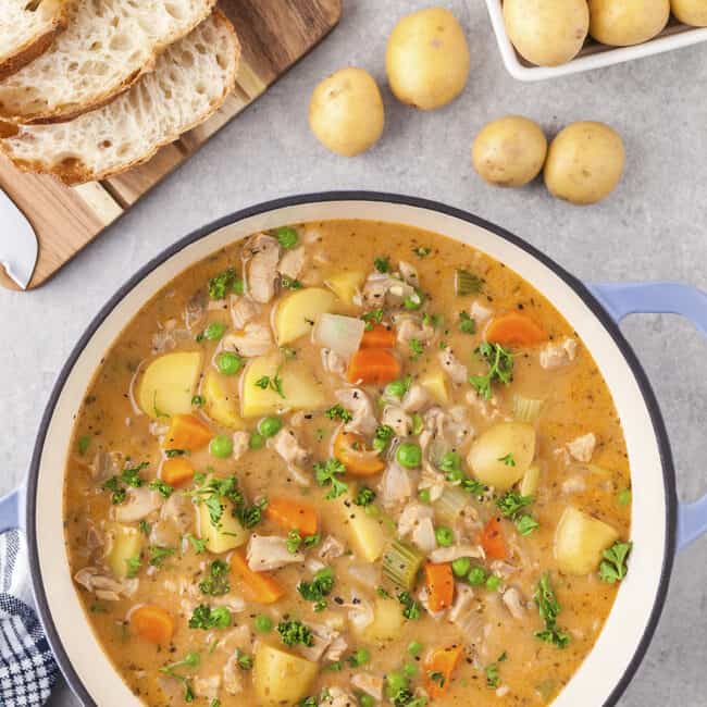 Savory Crockpot Chicken Stew Recipe | Buns In My Oven