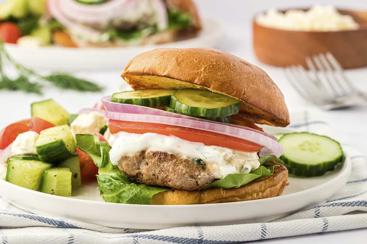 Greek Turkey Burgers