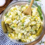 Potato salad in bowl.