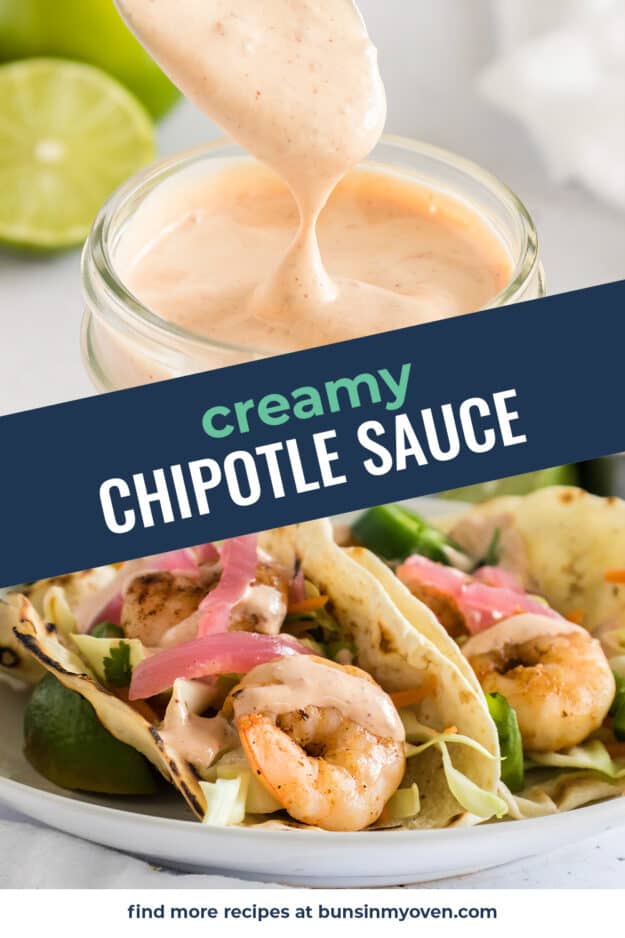 Collage of chipotle sauce images.