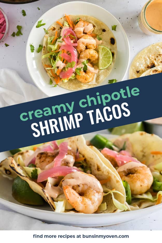 collage of shrimp taco images.