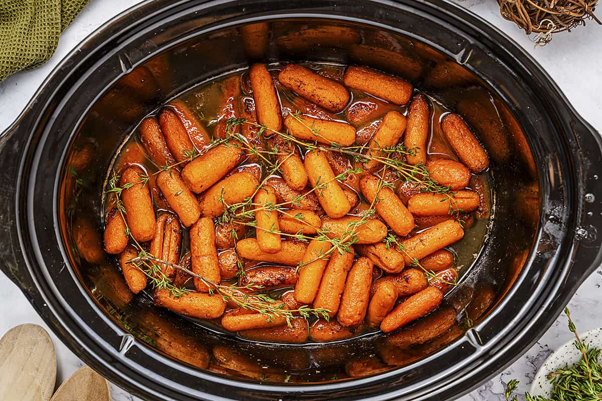 Crockpot Carrots with Maple Glaze-image